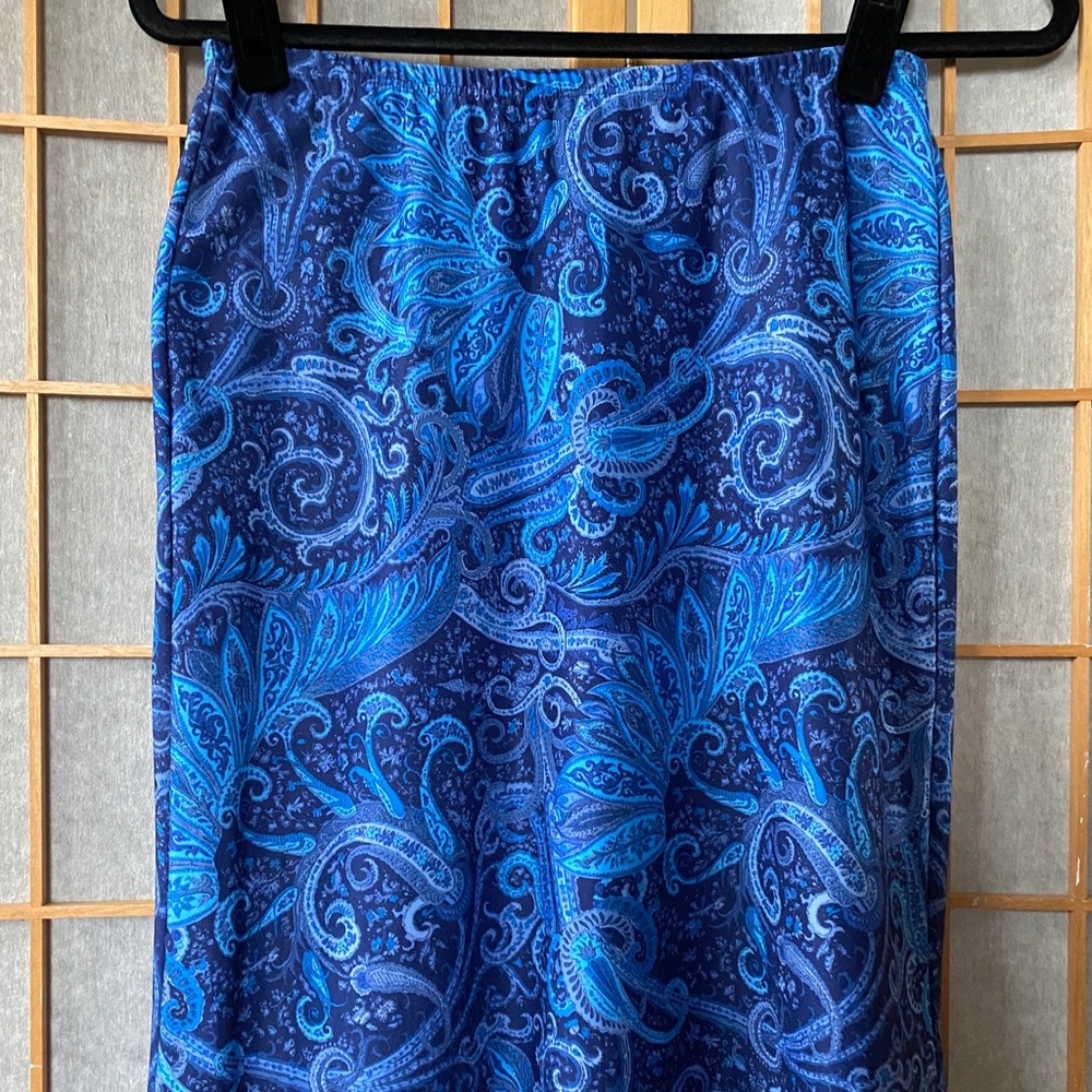 Blue paisley skirt